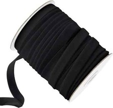 1/2 Inch x 50 Yards Double Fold Bias Tape Bias Binding Tape for Sewing Black