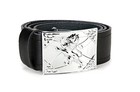  Rampant Lion Saltire Highland Leather Kilt Belt and Buckle MG3 Plain Chrome
