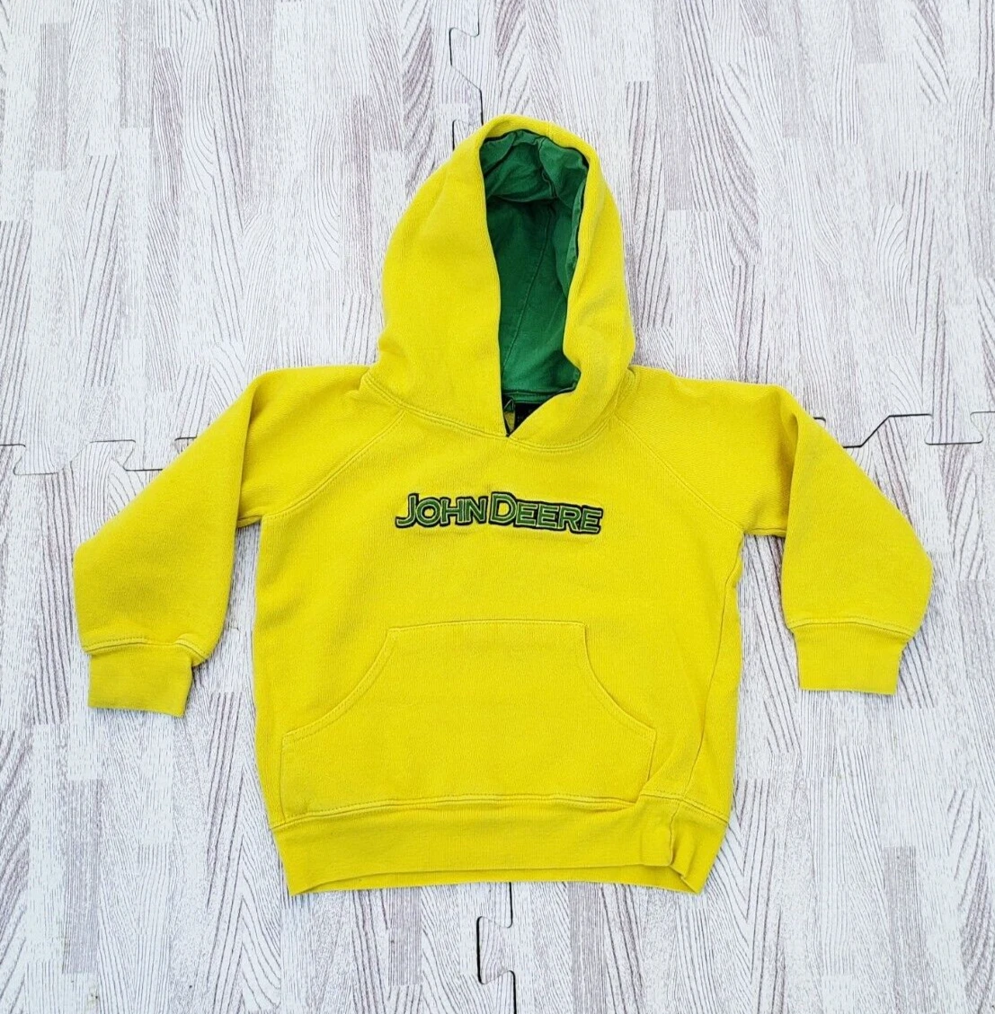 🔥 John Deere Yellow Cotton Hoodie Sweatshirt Toddler Size 4T Tractors Deer  | eBay
