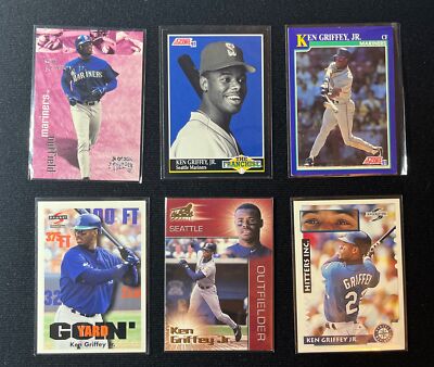 Skybox/ Score/ Pinnacle/ Pacific Ken Griffey Jr Lot (6) Seattle Mariners