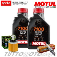 Tagliando APRILIA RS4 125 2015 2016 2017 Kit Olio Motul 7100 5W40 Filtro Candela