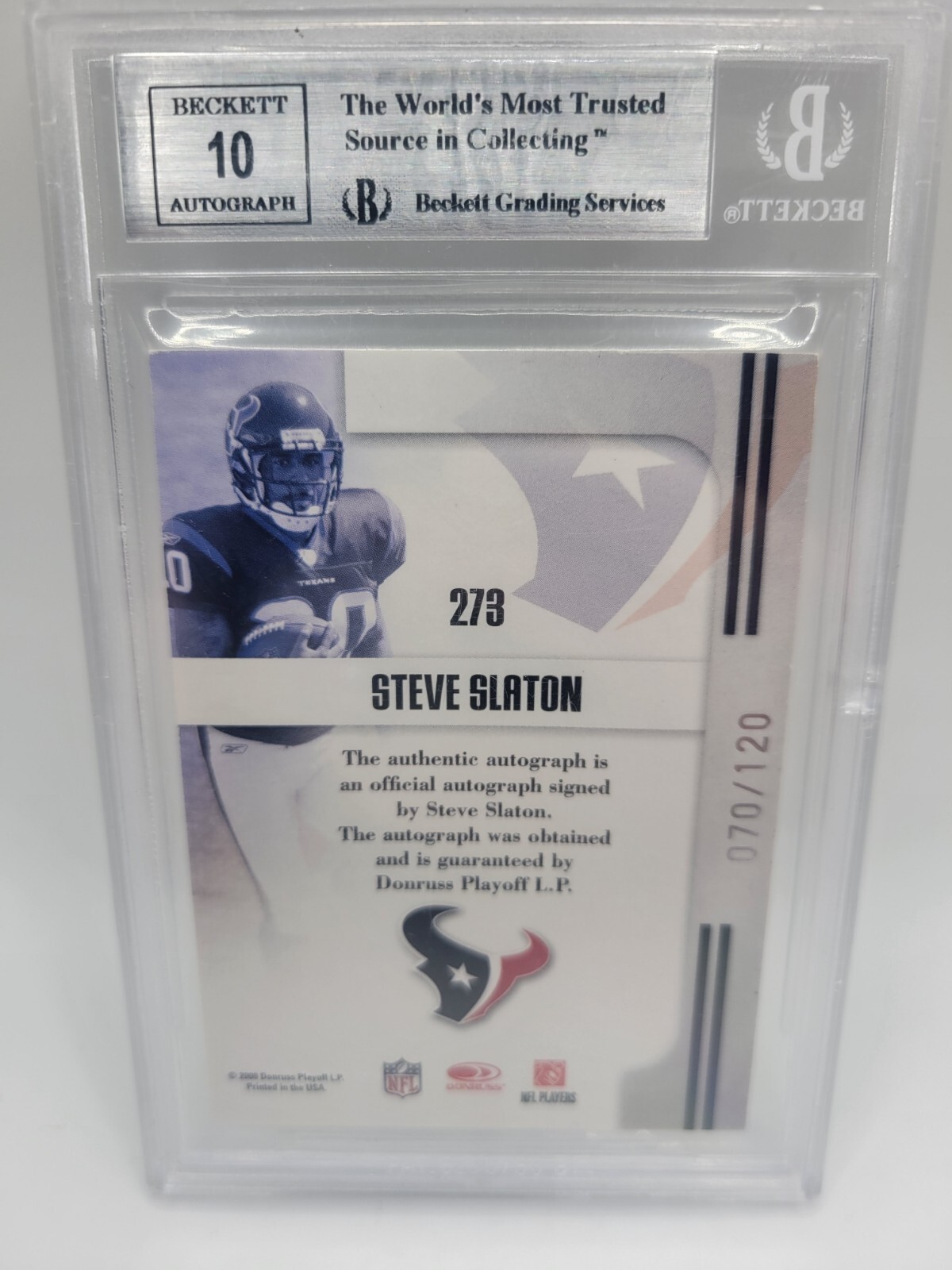 2008 Donruss Threads Rookie Class /120 Steve Slaton #273 Rookie Auto ...