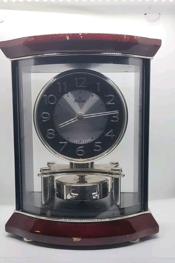 Bulova Gentry Mantel Clock with Revolving Pendulum B1718
