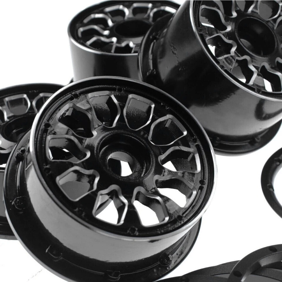 Metal Rear Wheel Rim Beadlock Ring Set for 1/5 HPI RV Km Baha 5T Parts - Image 2 of 4