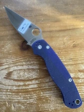 Spyderco Paramilitary 2 Knife G-10 Blue Purple S110V C81GPDBL2 FACTORY SECOND A