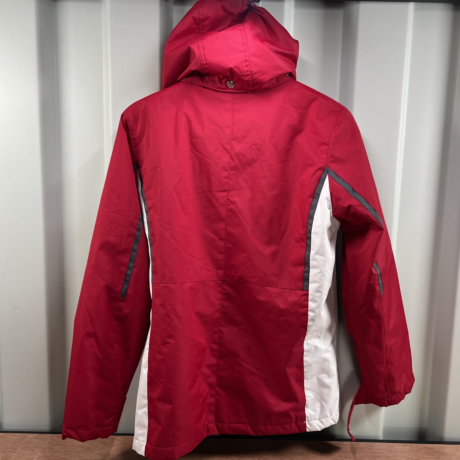 Zero Xposure Red White Jacket Removable Hood Full… - image 4