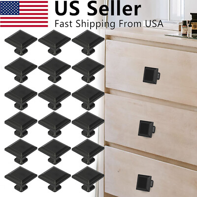 30x Cabinet Pulls Knobs Hardware Kitchen Drawer Cupboard Bedroom Handle Black