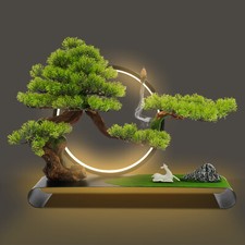 Pino Artificial Zen con Anillo de Luz LED para Incienso de Reflujo