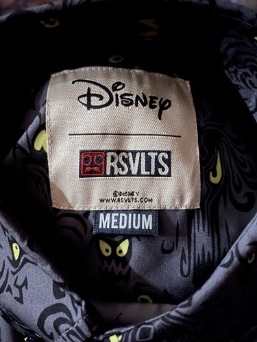 RSLVTS Men’s MED Disney “Wall Creeps” GLOW Haunted Mansion Shrt Sleeve Shirt NWT - Picture 5 of 5
