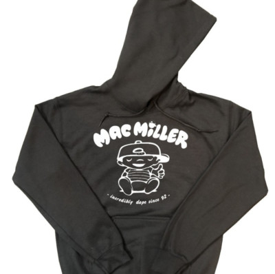 Mac Miller Hoodie Incredibly Dope Since 92 Black w/ White Print