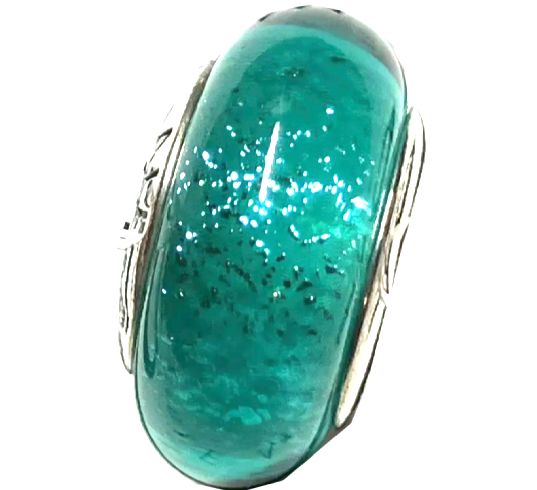 Pandora ターコイズクリスタル ブレスレット PANDORA Disney Jasmine Signature Color Glow in the Dark Murano
