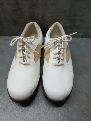 FOOTJOY GREENJOYS WOMENS GOLF SHOES 6.5 48392 White and Tan | eBay
