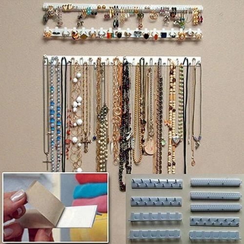 Wall Hanging Hooks Necklace Jewelry Display Stand Storage Holder Organizer  Women