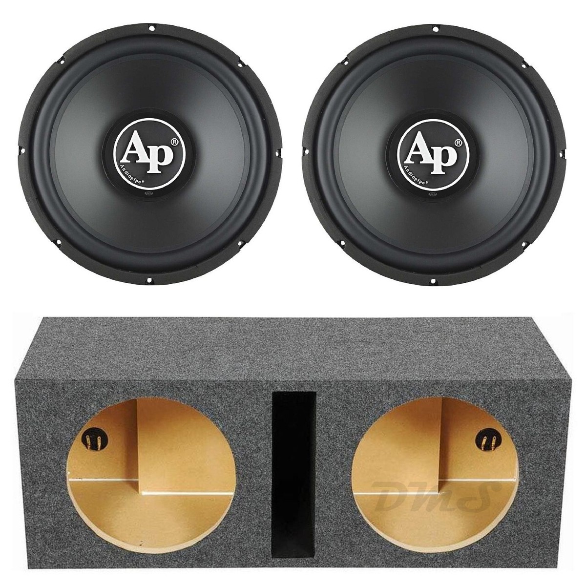 Audiopipe Pair Of 12 Inch Subwoofers Audiopipe Amp For Two 12 Inch