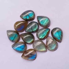  WHOLESALE NATURAL LABRADORITE CABOCHON PEAR SHAPE LOOSE GEMSTONE