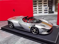 BBR 1:18 Ferrari Daytona SP3 Resin Diecast Model Car Gifts Silver yellow line
