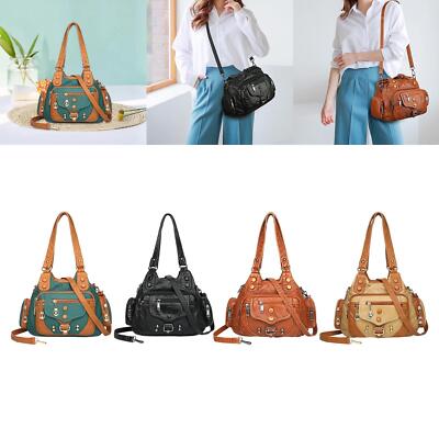 Handtasche Reise Reißverschluss verstellbarer Riemen Freizeit PU Leder Schultertasche