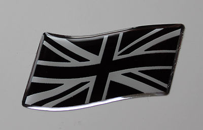 Adesivo Union Jack Adesivo Bandiera Union Jack 75 Mm Diametro - Design Nero E Grigio, Finitura Gel A Cupola Lucido, Per Decorazione Adesivo Ducati Performance - Foto 8