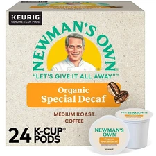 Newman's Own Organics Special DECAF Blend Coffee 24 to 144 K cups Pick Any Size