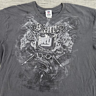 New York Giants Football Shirt Size XL Affliction Style Y2K Gray