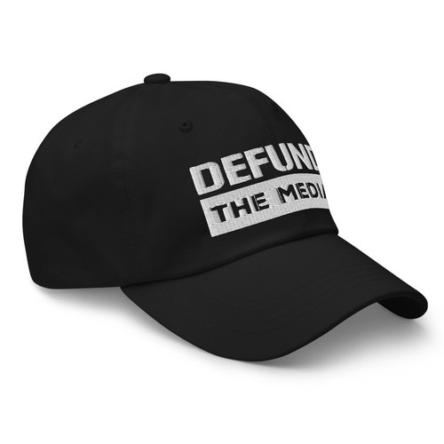 Defund the Media Dad Hat, The Media Lies Hat, Embroidered Ball Cap - Picture 7 of 15