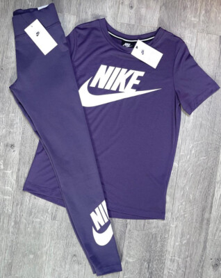 purple nike set womens