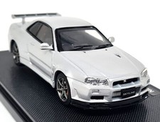 Ebbro 1/43 Nissan Skyline GT-R R34 V Spec II Silver Diecast Scale Model Car