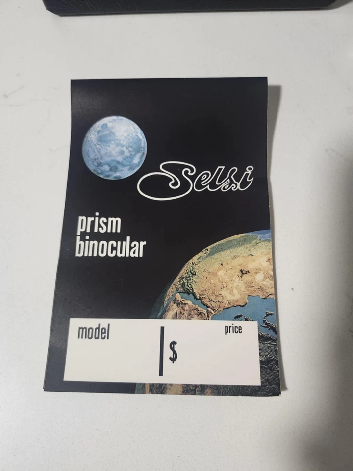 VINTAGE SELSI 7x35 LIGHT WEIGHT PRISM BINOCULARS ORIGINAL BOX W/CASE  - Image 3 of 4