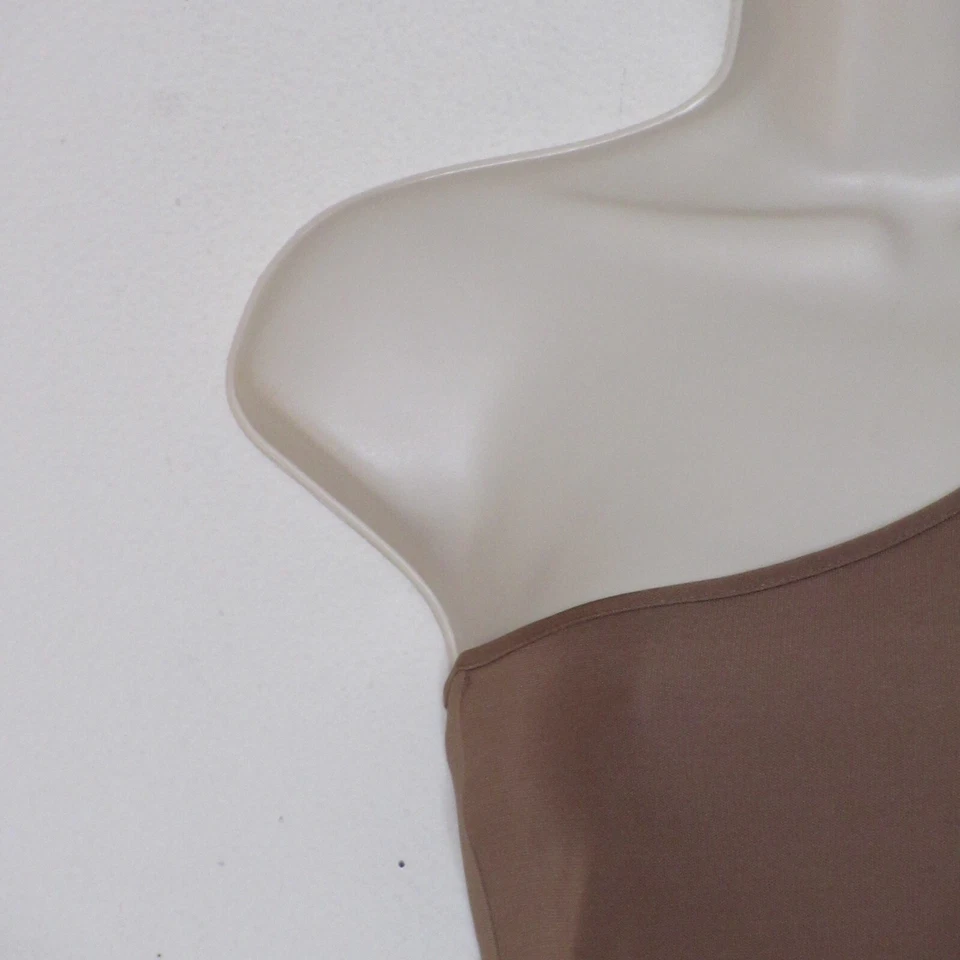 Haute Hippie Women's One Tie Shoulder Brown Bodycon Rib Knit Maxi Dress XS B19 - Imagem 2 de 4