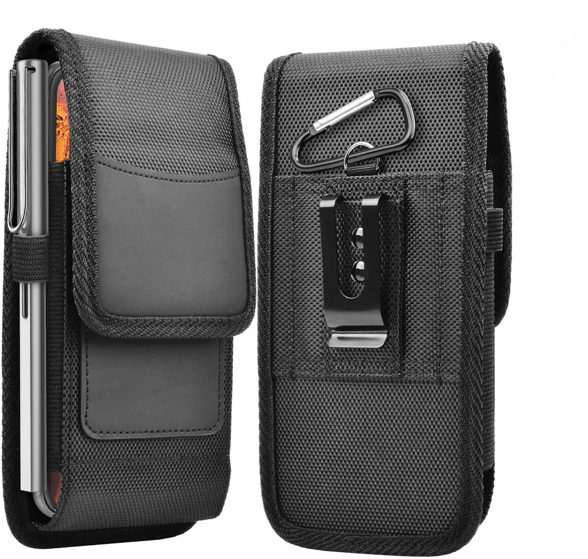 Phone pouch top with clip