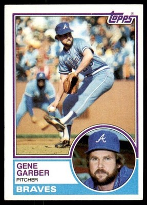 1983 .Topps Gene Garber . Atlanta Braves #255