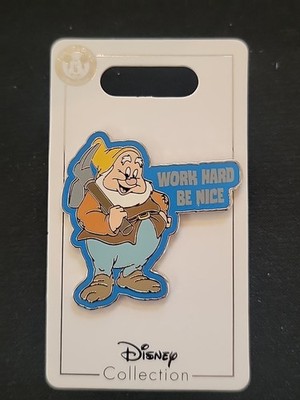 2021 Disney Parks Snow White Seven Dwarfs Happy Work Hard Be Nice Pin