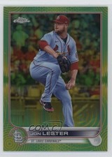2022 Topps Chrome Sonic Green & Yellow Pulse Refractor 71/99 Jon Lester 02w5