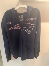 Team Apparel NFL New England Patriots Zip Hoodie Sweatshirt Sz L Football