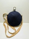 Civil War Stainless Steel Bullseye Pattern Canteen - Dark Blue Wool Cover