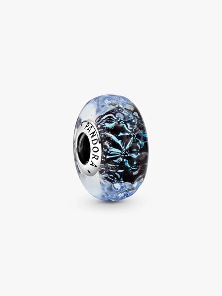 Pandora Charm AnhäNger Bead Dunkelblaues Murano Glas Sterlingsilber 798938C00-image