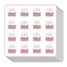 Cake Planner Stickers, 0.5in Birthday Reminder Stickers for Multicolored