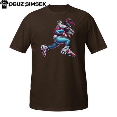 Urban Bunny Girl T-Shirt   Fast Streetwear Runner Design Hip Hop Style