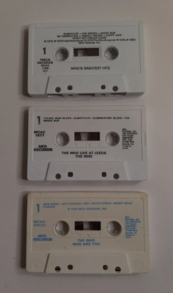 The Who Cassettes: Greatest Hits-Live at Leeds-Who Are You-Who's Next-Sell Out - Image 4 of 4