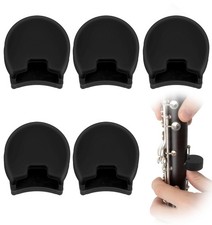 5 PCS Clarinet Thumb Rest Cushion Soft Silicone Protector For Oboe Black
