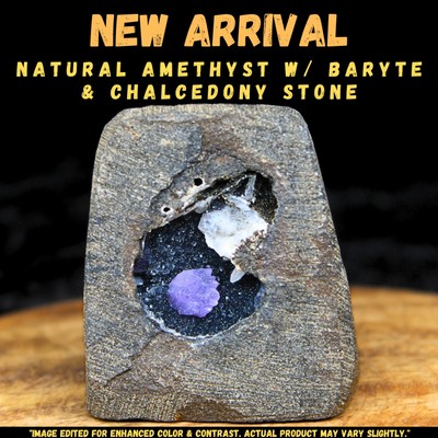 100 % natürliche rohe Amethyst Quarz Geode Druzy Kristall Cluster Heilung Probe
