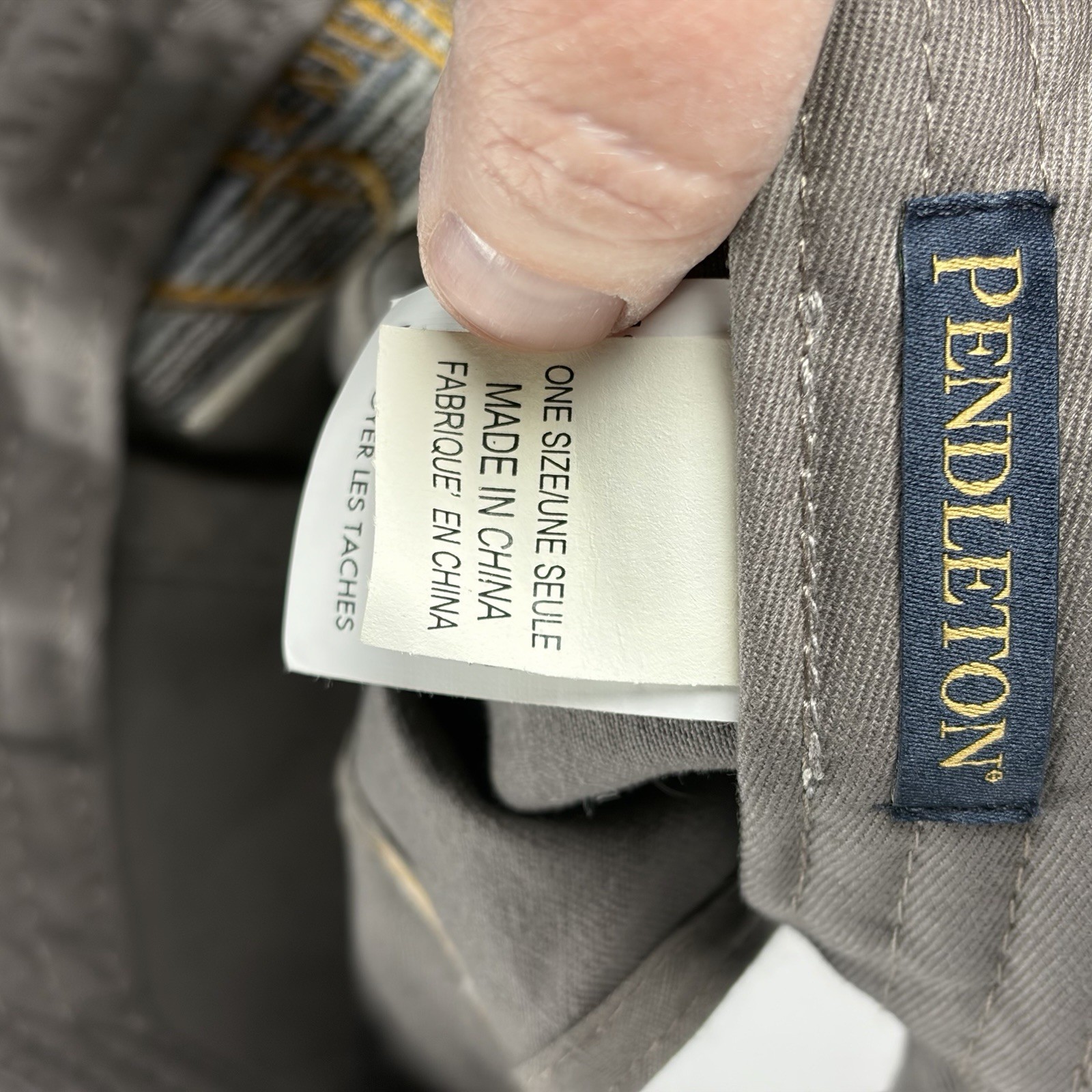 Pendleton Gray Cotton Baseball Cap Embroidered Lo… - image 3