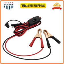 8.2FT/2.5M SAE to Alligator Clips Wire Harness with 12V Switch 16AWG 2Pin...