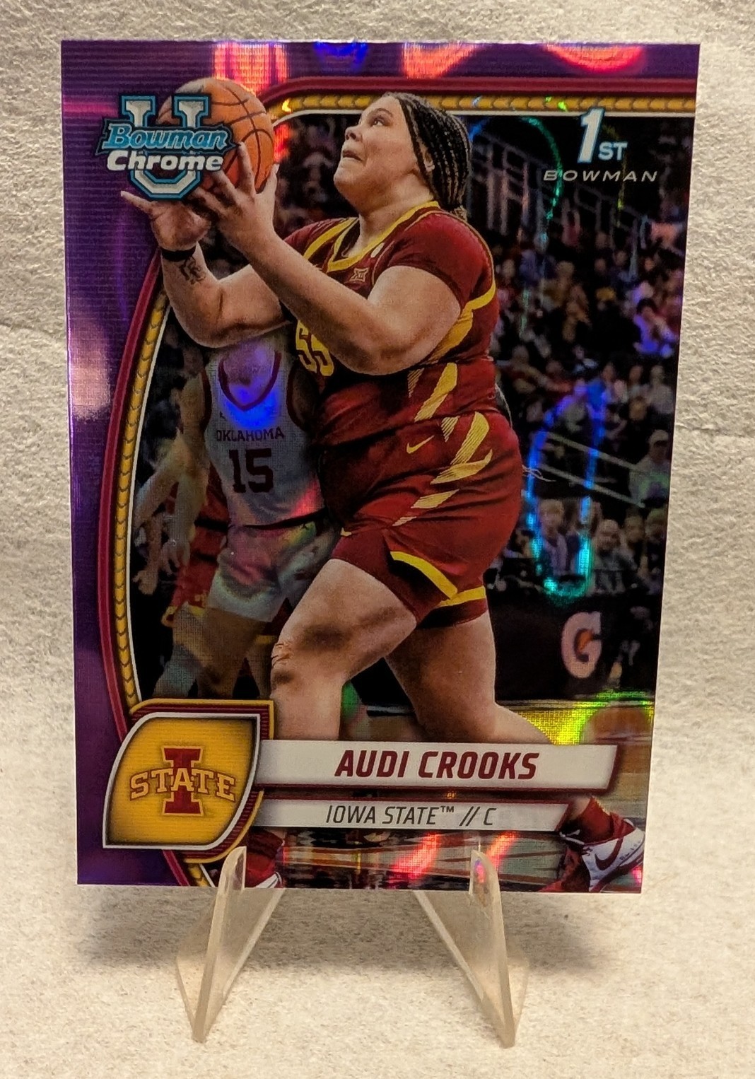 Audi Crooks 2024 1st Bowman Chrome U #9 Purple Lava