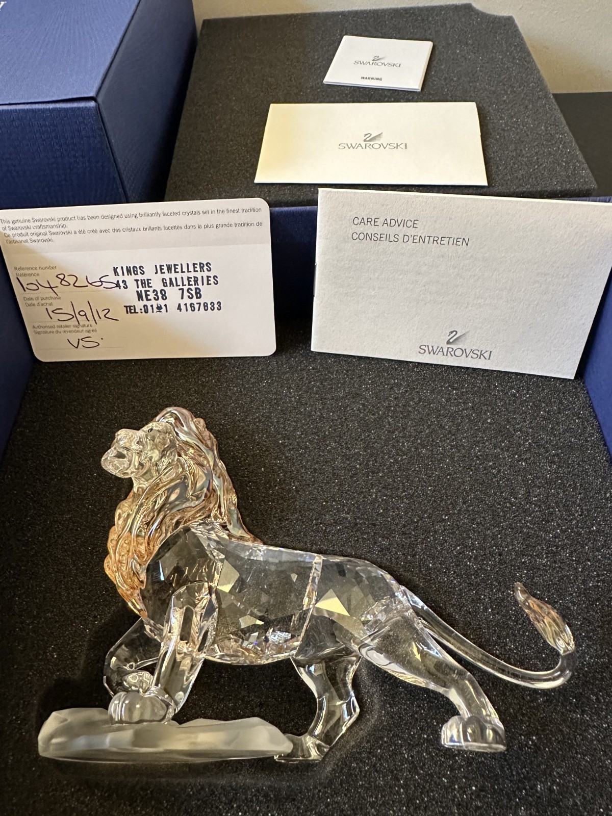 Swarovski Disney Lion King Mufasa 1048265 Retired Crystal Figurine Boxed COA