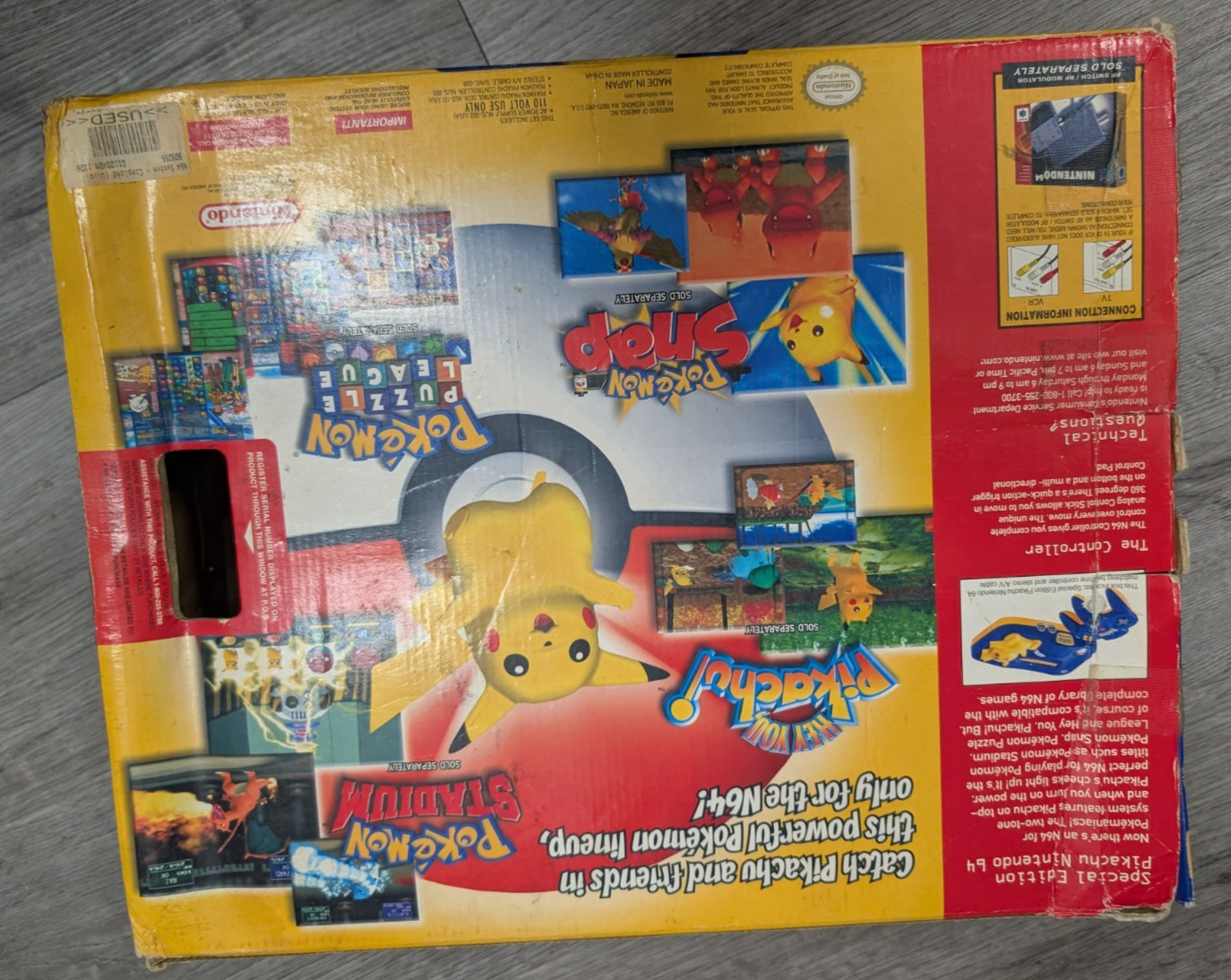 Special Pikachu Edition Nintendo 64 N64 Toys R Us Exclusive Box Only NO System - second product detail image