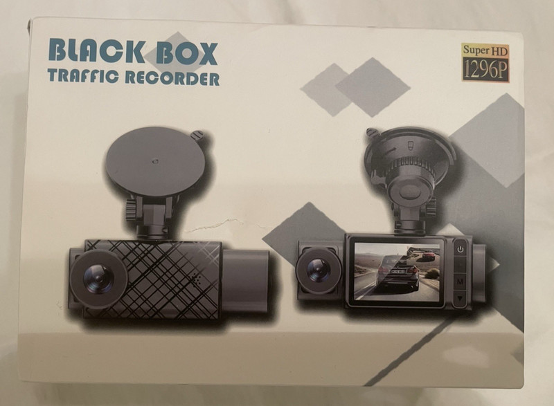 Black Box Traffic Recorder Dashcam 32GB  Super HD 1296P - 3 Channel/Camera