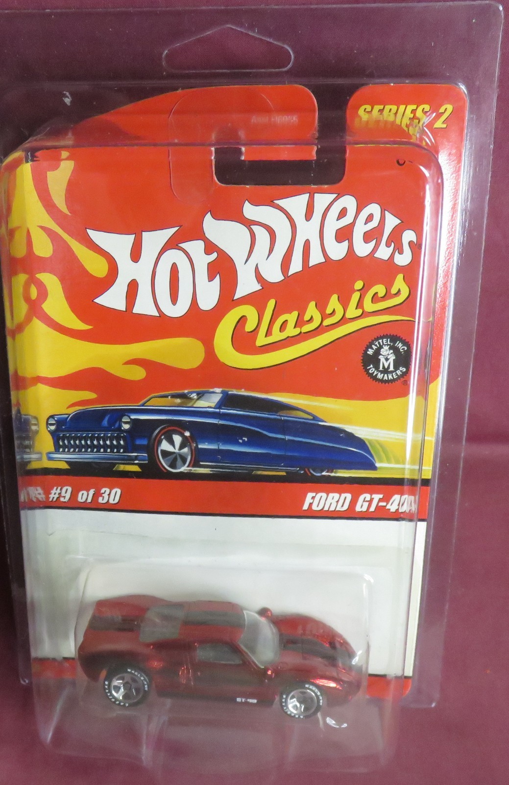FORD GT-40, RED,  2006 METAL/METAL HOT WHEELS CLASSICS, SPECIAL PAINT