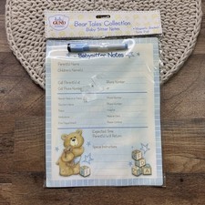 Baby Gund Babysitter Notes Blue Magnetic Dry Erase Board Vintage 1990s NEW