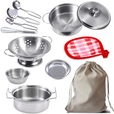 Mini - Kids Pretend Play Kitchen Toys,Cooking Toys Set Play Kitchen Accessories